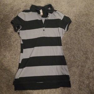 Collared striped shirt